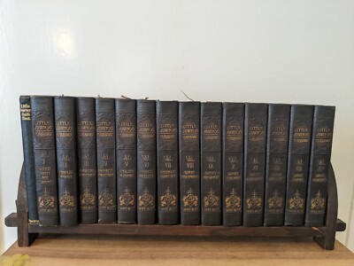 Hubbard's Little Journeys (1916) Memorial Edition complete set w/custom shelf-image