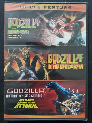 Godzilla & Mothra/King Ghidorah/Giant Monsters DVD Triple Feature NEW SEALED OOP-image