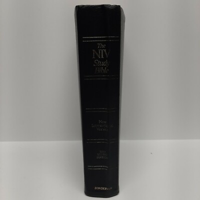The NIV Study Bible New International Red Letter Edition Zondervan Leather Black-image