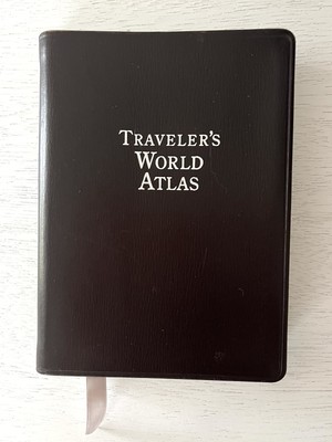 2001 Tiffany & Co - The Traveler’s World Atlas Leather Bound Book Color Maps-image