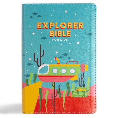 CSB Explorer Bible for Kids, Underwater Adventure Leathertouch: Placing God's Wo-image