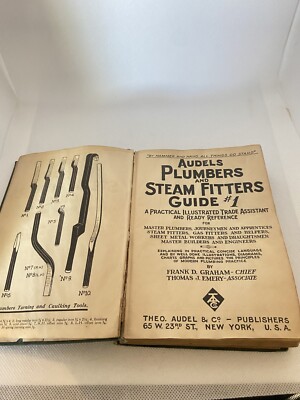 Audels Plumbers & Steam Fitters Guide #1 Book Vintage 1925  Plumbing-image