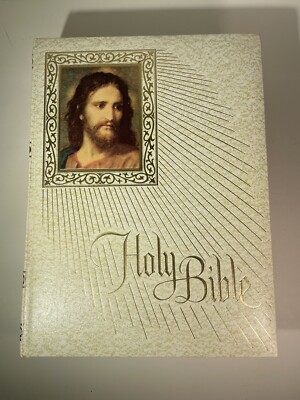 Vintage Holy Bible Fireside Family Edition Catholic NAB Leather Bound 1983-84-image
