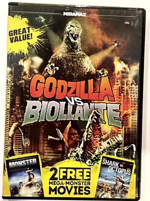 Godzilla Vs Biollante (DVD) + 2 Free Bonus Movies - Monster / Shark vs Octopus -image
