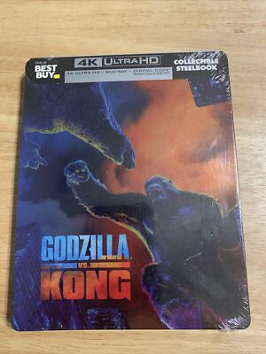 Godzilla vs Kong 4K Blu-Ray Digital Collectible Steelbook-Best Buy Exclusive-NEW-image