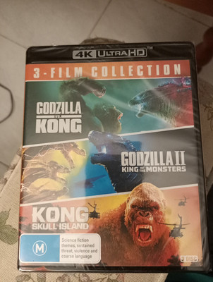 Godzilla/Kong 4k Uhd : 3-Film Collection New + Sealed Vs, Skull Island, 2:KOTM-image