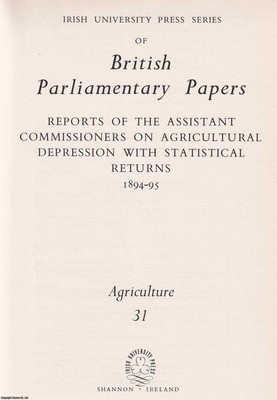 AGRICULTURAL DEPRESSION. REPORTS ON AGRICULTURAL DEPRESSION WITH STATISTICAL RET-image