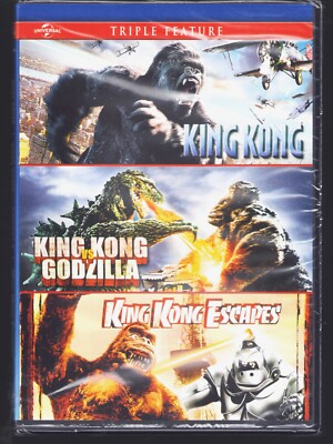 King Kong, King Kong Vs Godzilla, & King Kong Escapes Triple Feature (DVD) NEW-image