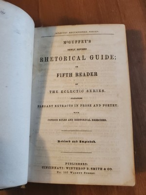 MCGUFFEY Rhetorical Guide Fifth Reader pre Civil War Winthrop Smith Cincinnati-image