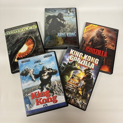Godzilla & King Kong 5 DVD Lot Deluxe Widescreen Edition King Kong vs Godzilla-image