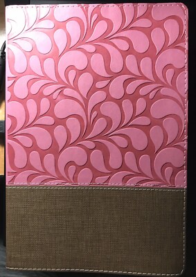 NIV - WOMEN'S DEVOTIONAL BIBLE, Brown & Pink Faux Leather, Like New, 2012-image