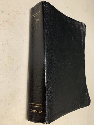 Zondervan NIV Study Bible Black Bonded Leather w/Silver Gilded Edges 10th Anniv-image