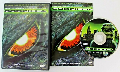 GODZILLA Deluxe Widescreen Presentation DVD 1998 Complete Disc Like New -image