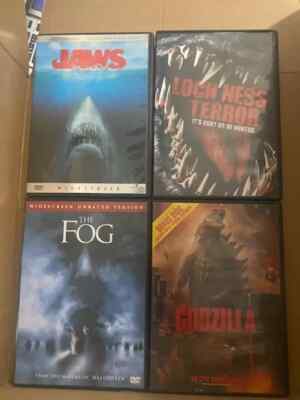 4 Dvd lot jaws, Fog, Godzilla, Loch ness terror Free ship, BOGO 30% off-image
