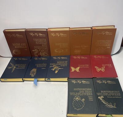 Lot of 12 Roger Tory Peterson Field Guides Collectors Lifetime Edition Leather-image