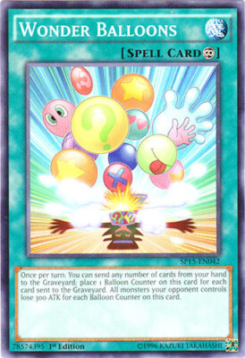 Yugioh! MP Wonder Balloons - SP15-EN042 - Common - 1st Edition Moderately Played-image