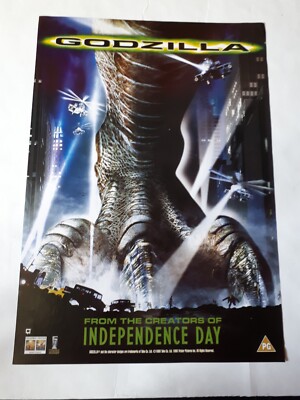 GODZILLA  1998 ORIGINAL POSTER Video Shop DVD vhs 59.4x42cm A2 1990s-image