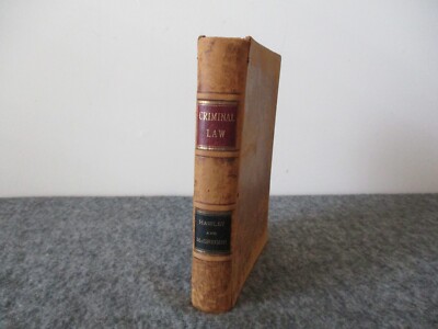 RARE 1903 CRIMINAL LAW by HAWLEY AND MCGREGOR 4TH EDITION LEATHER ORIGINAL BOOK-image