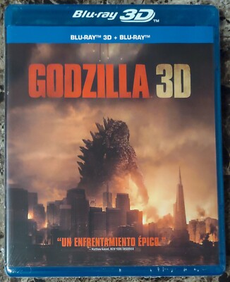 NEW Godzilla (Blu-ray + 3D, 2014, 2-Disc Set Mexico Import) Bryan Cranston-image