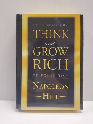 Think and Grow Rich HC Book Deluxe Edition Vegan Leather Napoleon Hill Sealed-image