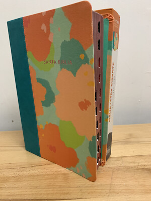  Biblia para mujer  Letra Gigante  reina valera 1960 Floral Smil Piel Con ndice -image