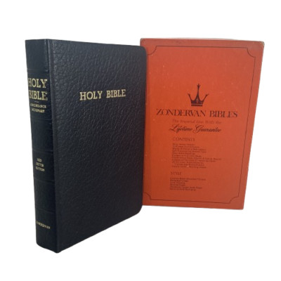 1970s Zondervan Imperial Line KJV Bible Red Letter Edition Concordance Like New-image