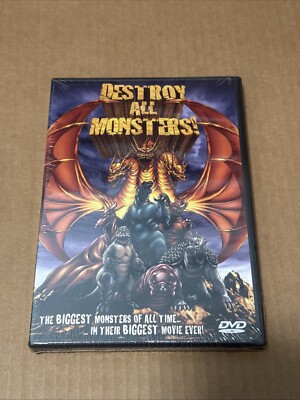 Destroy All Monsters DVD Godzilla Mothra Ghidorah Rodan New Sealed RARE OOP-image