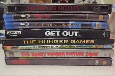 DVD Movie Lot Godzilla, Polar Express, 300, Rocky Horror Picture Show & More-image