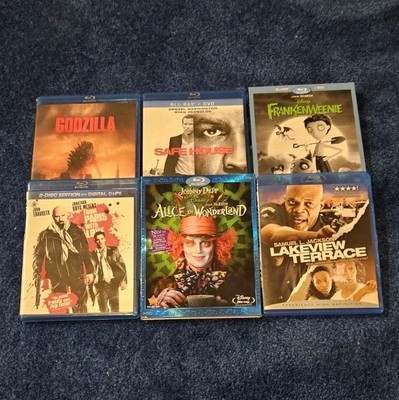 Blu-Ray DVD Bundle (Alice In Wonderland, Lakeview Terrace, Godzilla, Etc.)-image