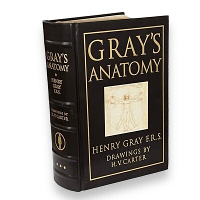 Gray's Anatomy Leather Bound, Gold Leaf 1995 Barnes & Noble 15th ed Medical Book-image