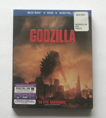 Godzilla (Blu-ray/DVD, 2014, 2-Disc Set) With Slipcover-image