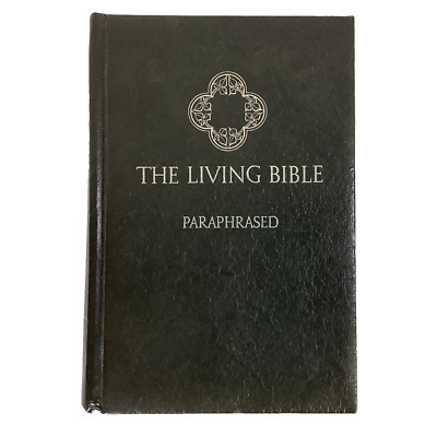 The Living Bible Paraphrased Tyndale Vintage 1973 Green Padded Cover - Good-image