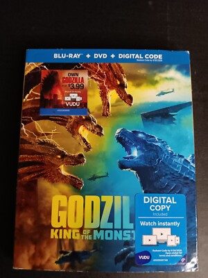 Godzilla King of the Monsters 2019 (Blu Ray/DVD Combo) W/ Slipcover And Digital-image