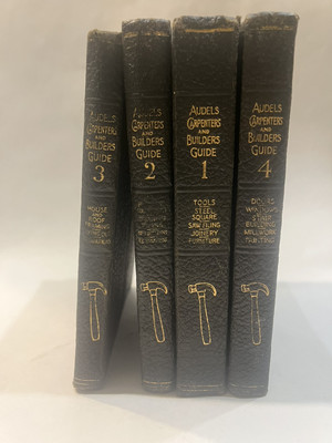 1945 Audel's Carpenters And Builders Guide Complete Set Volumes 1 Thru 4-image