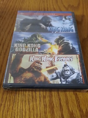 King Kong Triple Feature DVD Widescreen King Kong,VS Godzilla, Escapes Brand New-image