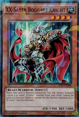 SP15-EN006 XX-SABER BOGGART KNIGHT SHATTERFOIL RARE 1ST EDITION YuGiOh CARD-image