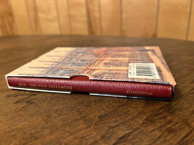 Rare OOP Revised English Bible REB New Testament NT Calfskin Leather REBNT7 Red-image