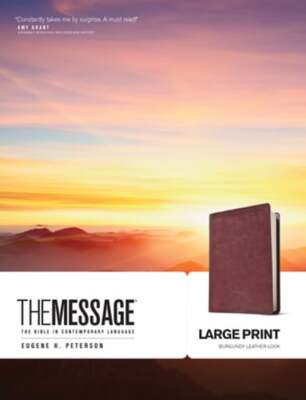Message Bible-MS-Large Print Numbered by Eugene H Peterson: Used-image