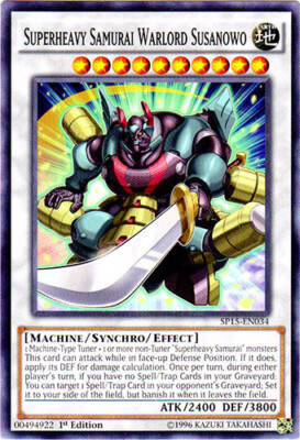 Yugioh! LP Superheavy Samurai Warlord Susanowo - SP15-EN034 - Common - 1st Editi-image