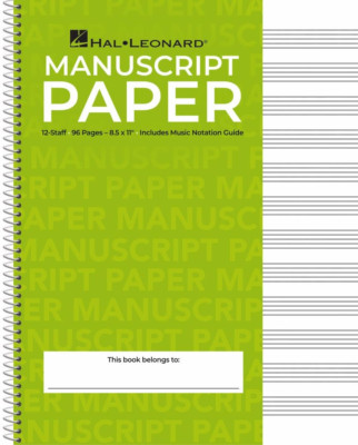 Standard Wirebound Manuscript Paper (Green Cover)-image