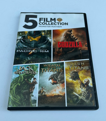 Monster Mayhem 5-Film Collection DVD Godzilla / Pacific Rim / Clash Wrath Titans-image