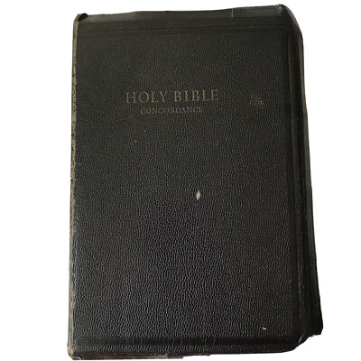 Holy Bible Concordance leather King James version vintage Illustrated 1979-image