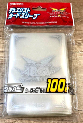 Yugioh ARC-V Official Duelist Card Protector Silver 100 Sleeve Japanese NEW DHL-image