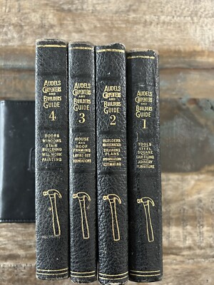 Audel's Carpenters and Buiders Guide Vol 1 - 4 Vintage1940's excellent condition-image
