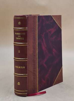 Woordenboek Der Toponymie Van Westelijk Vlaanderen, Vlaamsch Art [Leather Bound]-image