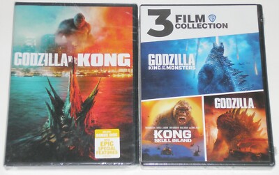 Action DVD Lot - Godzilla vs. Kong (New) Godzilla / Kong / King of Monsters NEW-image