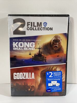 2 Film Collection: Kong Skull Island / Godzilla (DVD, 2014) Brand New Sealed-image