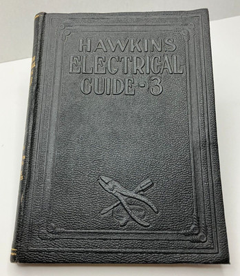 1917 Hawkins Electrical Guide #3 Embossed Leather? Gold Page Edges-image