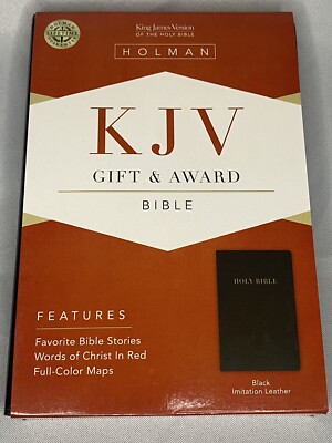 KJV Gift and Award Bible Black Imitation Leather by Holman Bible Publishers-image