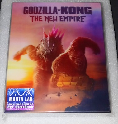 Godzilla X Kong The New Empire 4K Double Lenticular B SteelBook Bluray MANTA LAB-image